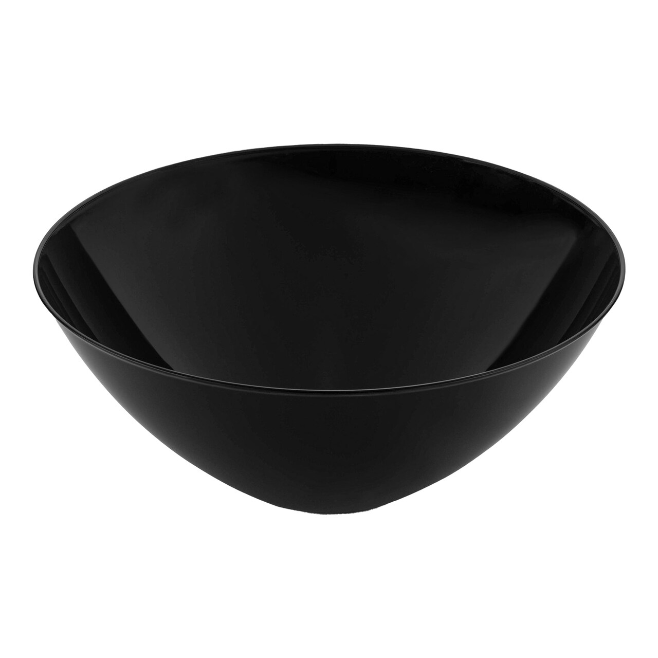 Solid Black Organic Round Disposable Plastic Bowls - 32 oz. (60 Bowls)